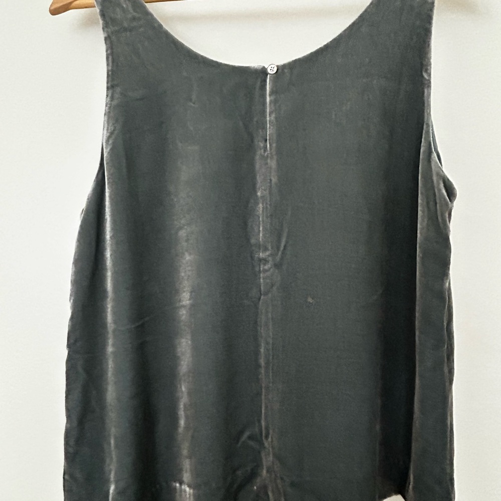 J. Crew Women's Velvet Tank Top - Blue Gray - Picture 3 of 4